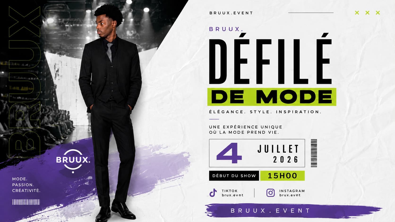 Affiche officielle Brux inter défilé — Lieu tenu secret · Libreville